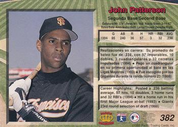 1995 Pacific #382 John Patterson Back