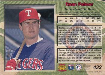 1995 Pacific #432 Dean Palmer Back