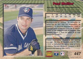 1995 Pacific #447 Paul Molitor Back