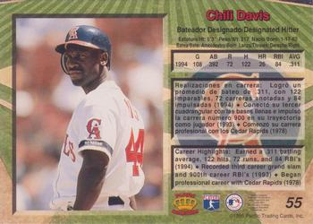 1995 Pacific #55 Chili Davis Back