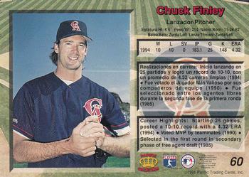 1995 Pacific #60 Chuck Finley Back