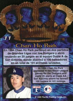 1995 Pacific - Gold Crown Die Cuts #11 Chan Ho Park Back