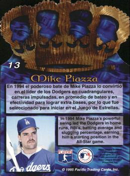 1995 Pacific - Gold Crown Die Cuts #13 Mike Piazza Back