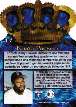1995 Pacific - Gold Crown Die Cuts #14 Kirby Puckett Back