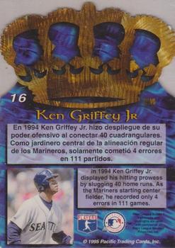 1995 Pacific - Gold Crown Die Cuts #16 Ken Griffey Jr. Back