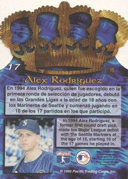 1995 Pacific - Gold Crown Die Cuts #17 Alex Rodriguez Back