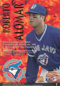 1995 Pacific - Latinos Destacados #1 Roberto Alomar Back