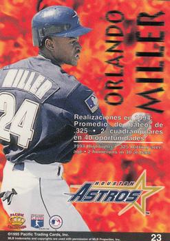 1995 Pacific - Latinos Destacados #23 Orlando Miller Back