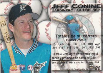1995 Pacific - Gold Prisms #28 Jeff Conine Back