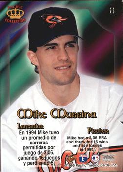 1995 Pacific Prism #8 Mike Mussina Back
