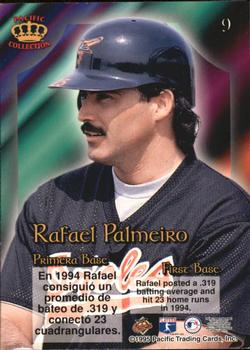1995 Pacific Prism #9 Rafael Palmeiro Back