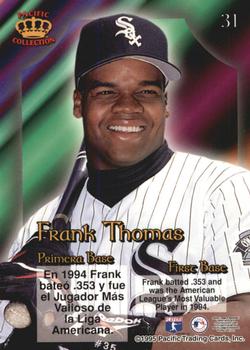 1995 Pacific Prism #31 Frank Thomas Back