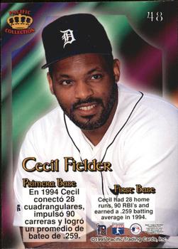 1995 Pacific Prism #48 Cecil Fielder Back