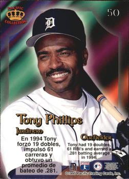 1995 Pacific Prism #50 Tony Phillips Back