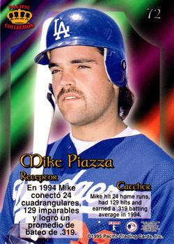 1995 Pacific Prism #72 Mike Piazza Back