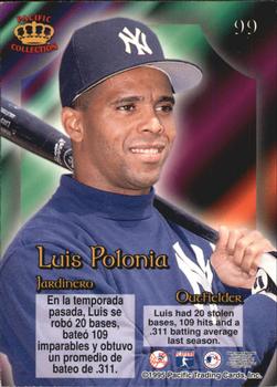 1995 Pacific Prism #99 Luis Polonia Back