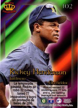 1995 Pacific Prism #102 Rickey Henderson Back