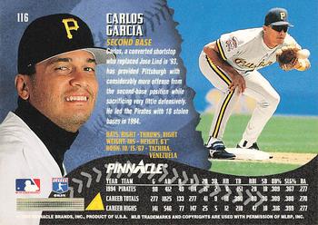 1995 Pinnacle #116 Carlos Garcia Back