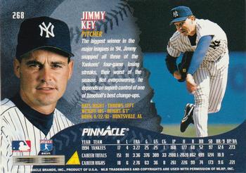 1995 Pinnacle #268 Jimmy Key Back