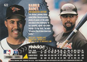 1995 Pinnacle #422 Harold Baines Back