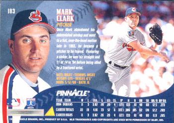 1995 Pinnacle #183 Mark Clark Back