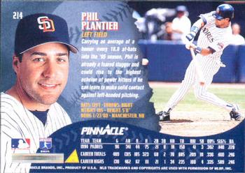 1995 Pinnacle #214 Phil Plantier Back