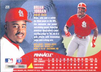 1995 Pinnacle #271 Brian Jordan Back