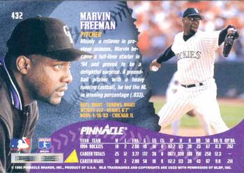 1995 Pinnacle #432 Marvin Freeman Back