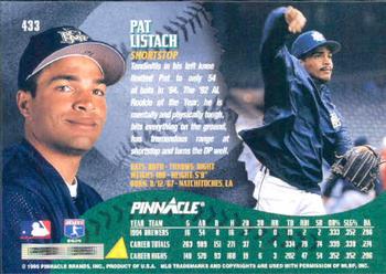 1995 Pinnacle #433 Pat Listach Back