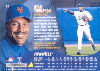 1995 Pinnacle #57 Ryan Thompson Back