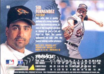 1995 Pinnacle #88 Sid Fernandez Back