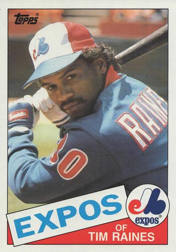 1985 Topps Super #15 Tim Raines Front