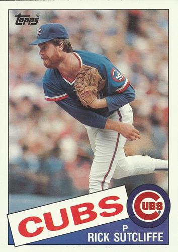 1985 Topps Super #3 Rick Sutcliffe Front
