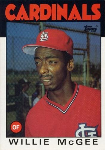 1986 Topps Super #2 Willie McGee Front
