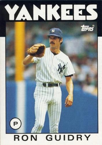 1986 Topps Super #28 Ron Guidry Front