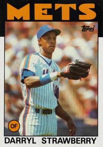 1986 Topps Super #55 Darryl Strawberry Front
