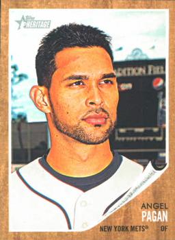 2011 Topps Heritage #213 Angel Pagan Front