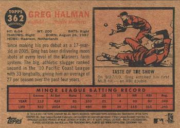 2011 Topps Heritage #362 Greg Halman Back