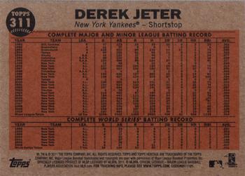 2011 Topps Heritage #311 Jeter Makes the Double Play Back