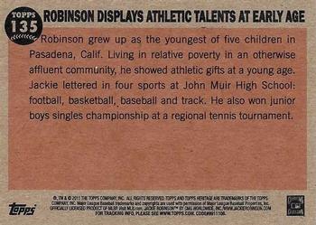 2011 Topps Heritage #135 Robinson Displays Athletic Talents at an Early Age Back