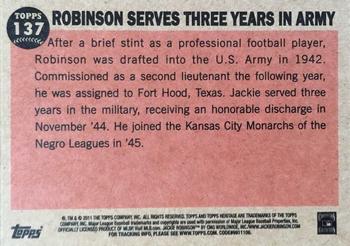 2011 Topps Heritage #137 Robinson Serves Three Years in Army Back