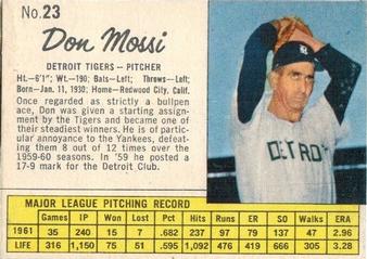 1962 Jell-O #23 Don Mossi Front