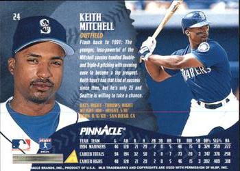 1995 Pinnacle - Artist's Proofs #24 Keith Mitchell Back
