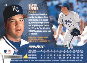 1995 Pinnacle - Artist's Proofs #70 Kevin Appier Back