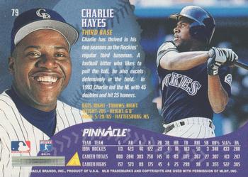 1995 Pinnacle - Artist's Proofs #79 Charlie Hayes Back