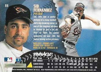 1995 Pinnacle - Artist's Proofs #88 Sid Fernandez Back