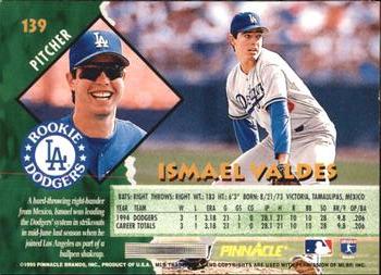 1995 Pinnacle - Artist's Proofs #139 Ismael Valdes Back