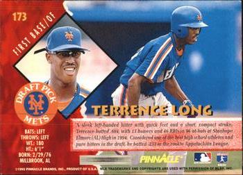 1995 Pinnacle - Artist's Proofs #173 Terrence Long Back