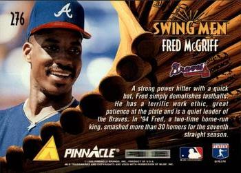 1995 Pinnacle - Artist's Proofs #276 Fred McGriff Back