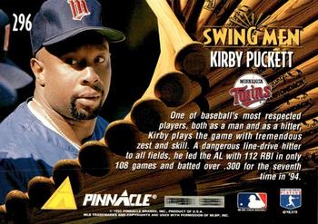 1995 Pinnacle - Artist's Proofs #296 Kirby Puckett Back